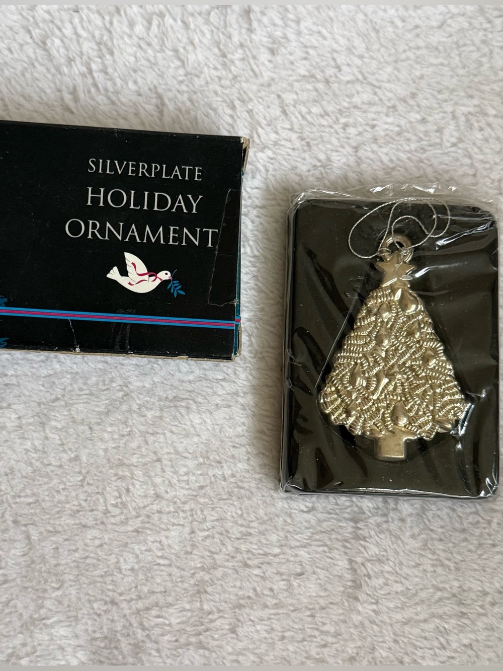 Tree Holiday Ornament - Silver Christmas Tree